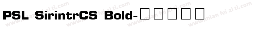 PSL SirintrCS Bold字体转换